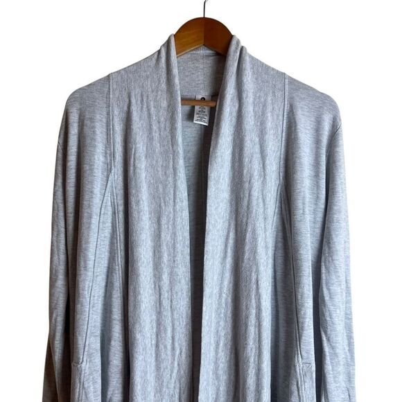 Active Life light Gray Open Front Women's Sweater - Picture 2 of 7